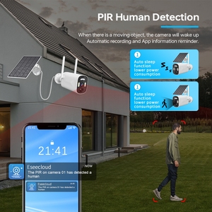 4MP 4 pz telecamere solari H.265 citofono Audio 10 canali Nvr Kit WiFi sistema di sicurezza senza fili per esterni telecamera solare - Product Image 6