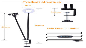 Kính Hiển Vi Cổ Ngỗng Đôi Sợi Quang Học Đèn Chiếu Sáng Nông - Product Image 6