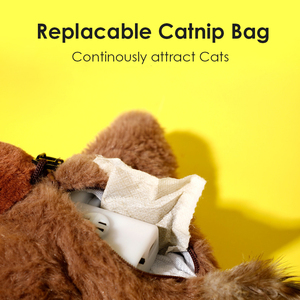 Juguete interactivo USB para gatos, hierba gatera en el interior para gatos, sonido vibratorio, juguete de peluche para mascotas, juguete de pájaro aleteo simulado para gatos - Product Image 5