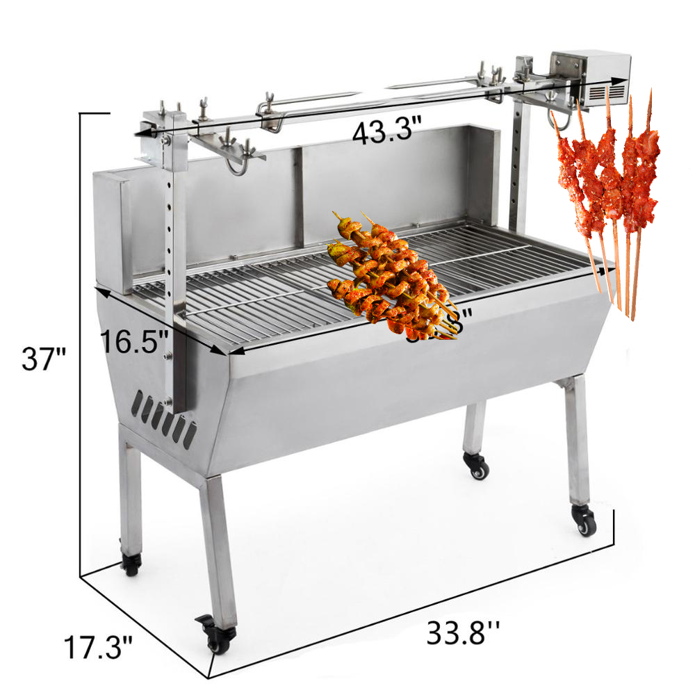 Electric Spit Roaster Bbq Grill smoker 132 Lbs Bearing bbq pig spit roaster lamb grill With Electric Motor Grill