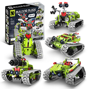 Moon Rover Assemble Building Blocks Stem RC <strong>Robot</strong> Tracked Vehicle Toys Kids APP Controlled Educational Electric <strong>Robot</strong> Car Toy - Product Image 1