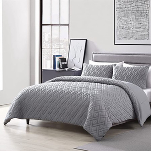 3 Piece Chất Lượng Khách Sạn Mềm Mại Chần Bộ Đồ Giường Sang Trọng Bộ Đồ Giường <span class=keywords><strong>Comforter</strong></span> Với 2 Gối Shams - Product Image 4