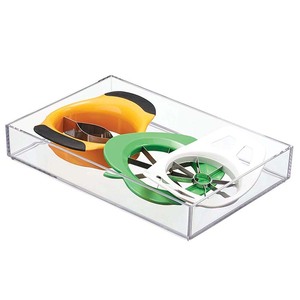 长方形经典丙烯酸香水托盘手工制作的丙烯酸存储展示托盘 - Product Image 3