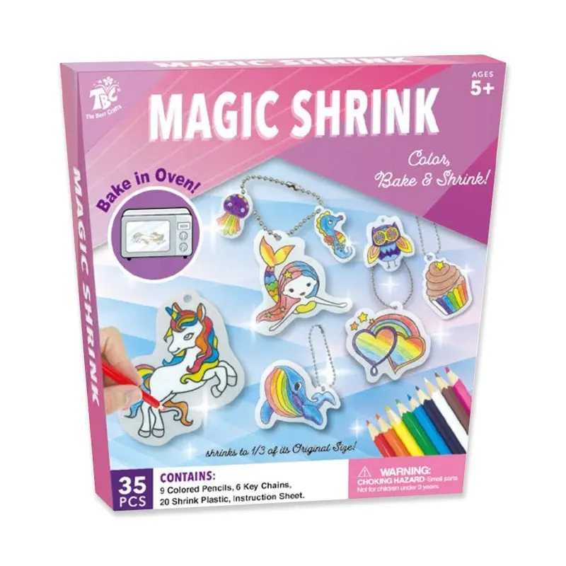 Nuovo Design vendita calda vendita calda bambini fai da te artigianato artistico creativo Shrink Art Kit Non tossico Shrink Hang decorazione per bambini Art Gift