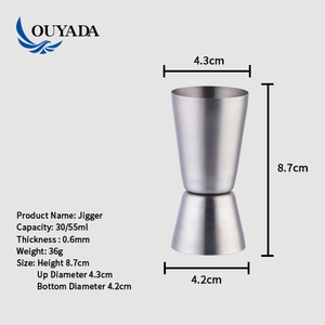 OUYADA fabrika doğrudan 15ml 30ml tek promosyon paslanmaz çelik çift kafa Jigger - Product Image 4