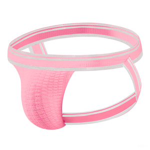 Heren 3Cm Tailleband Gestreepte Zijbanden Jockstrap Sexy Beer Heren Ondergoed Lage Taille Ademende Katoen Sexy Homo Mannen Jockstrap - Product Image 1