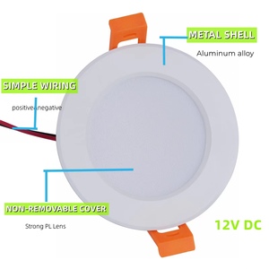 Factory Price DC 12V <strong>LED</strong> Recessed Light 3.6inch, ultra Thin <strong>White</strong> <strong>LED</strong> Ceiling Light/ <strong>LED</strong> Down Light for RV Camper Trunk DC - Product Image 2
