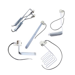 High Purity Three Element <strong>L</strong>-Shaped Coil Bottom Water PTFE Immersion <strong>Heater</strong> for Electroplating Bath