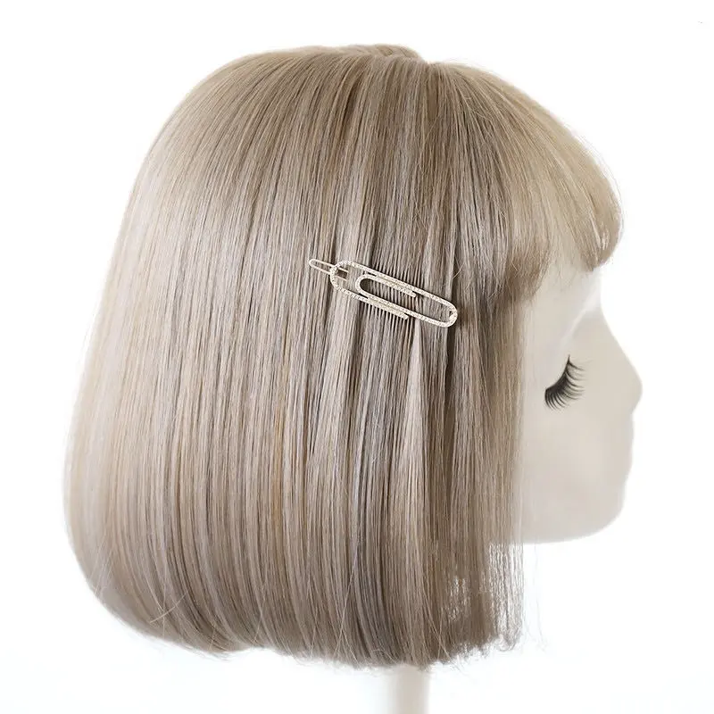 Horquilla con forma de clip de papel al por mayor, horquilla lateral para niña, tocado, horquilla superior, accesorio para el cabello para mujeres y niñas