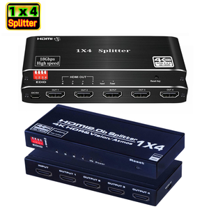 <strong>HDMI</strong> Splitter <strong>1</strong> in <strong>4</strong> Out 4K 60Hz <strong>HDMI</strong> 2.0 Splitter 1x4 Audio Video <strong>Distributor</strong> Box Full Ultra HD HDR HDCP 2.2 for Blu-Ray PS5 - Product Image 1