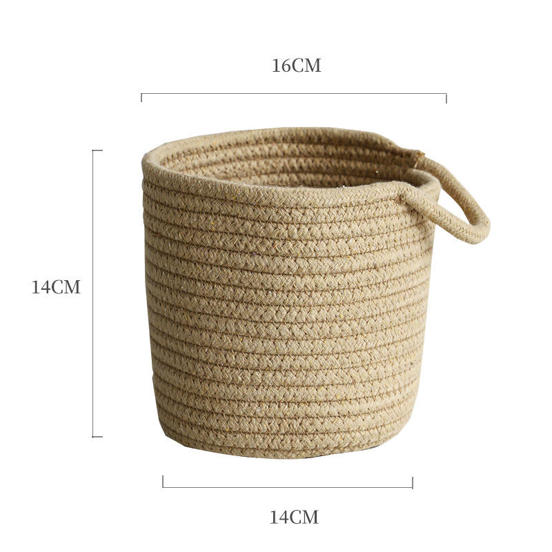 ถักด้วยเส้นด้ายฝ้ายหนาพิเศษแบบแขวนได้ - สีเหลืองป่าน