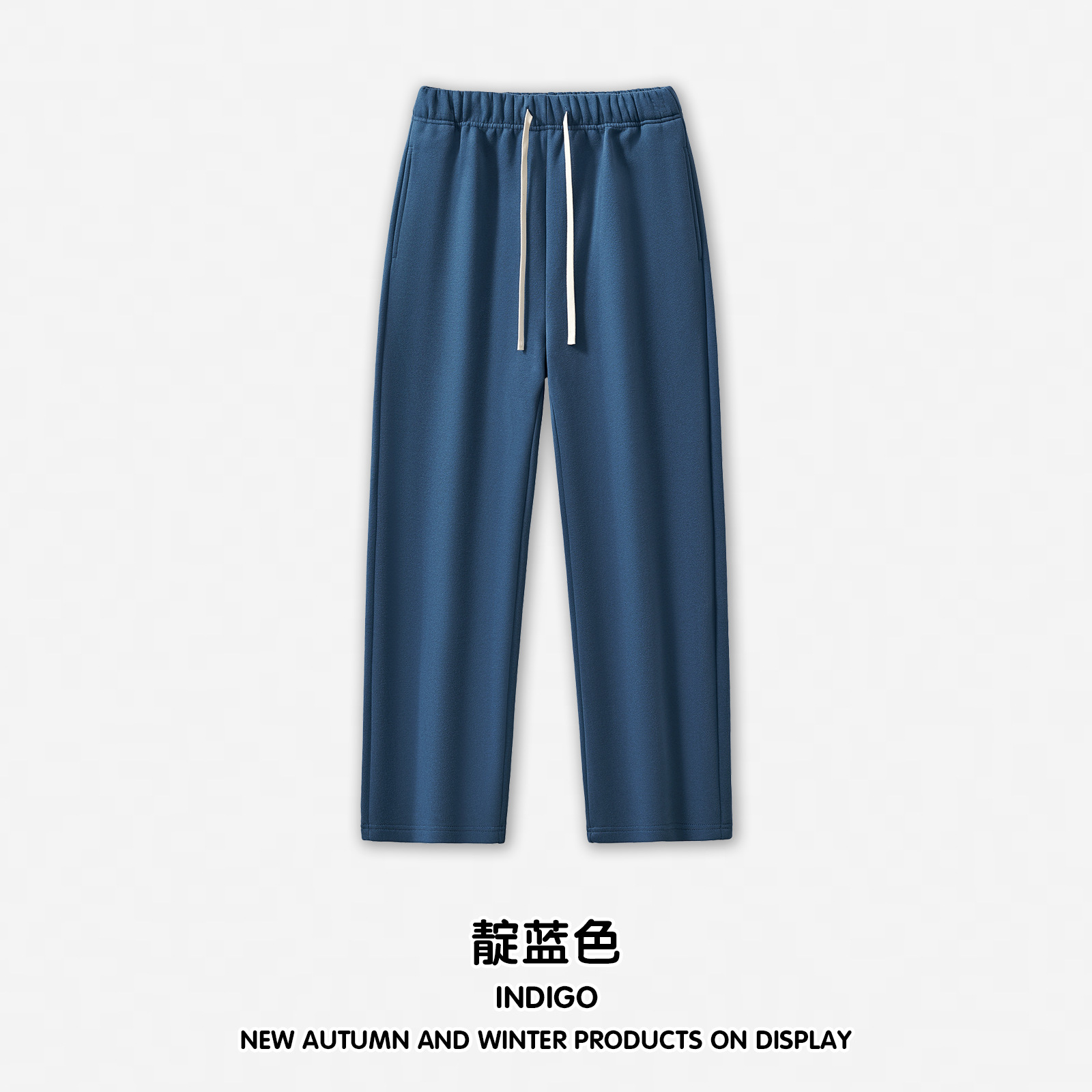 Indigo-pants/wide leg pants