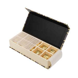 定制豪华<span class=keywords><strong>12</strong></span> pc松露巧克力盒带托盘展示纸板复合纸巧克力包装礼品盒