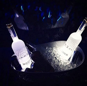 夜总会酒吧派对花瓶辉光瓶玻璃啤酒杯定制发光二极管垫汽车杯垫贴纸饮料灯