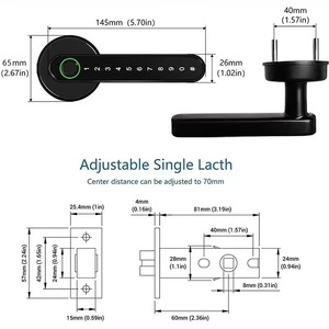 Tuya chiave senza chiave WiFi Smart Lock in alluminio con chiave digitale compatibile con telecomando blocco porta in legno con integrazione App - Product Image 6