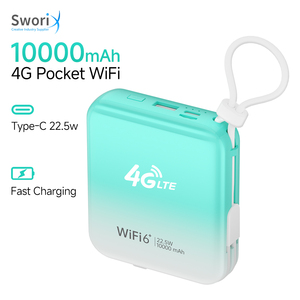 พ็อกเก็ตเราเตอร์ mifi wifi6 4g 5000 รอบปลั๊กและถอดพร้อมรายงานการทดสอบฮอตสปอต wifi มือถือพร้อมพาวเวอร์แบงค์และช่องใส่ซิมการ์ด - Product Image 1