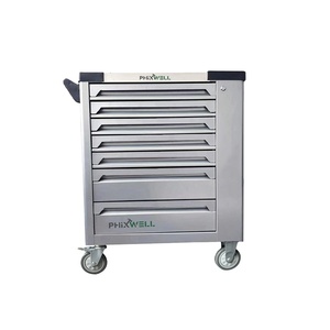 工具组滚动箱重型不锈钢工具柜7抽屉工具柜手推车 - Product Image 1