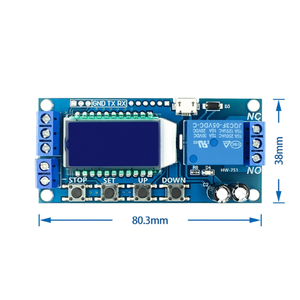 Modülü 6-30V mikro USB dijital LCD ekran zaman geciktirme rölesi modülü kontrol zamanlayıcı anahtarı tetik döngüsü modülü XY-LJ02
