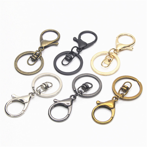 Großhandel 30mm Legierung Blank Metall Schlüssel anhänger Schlüssel ringe Diy Schmuck Zubehör, benutzer definierte Metall Schlüssel ring Ketten
