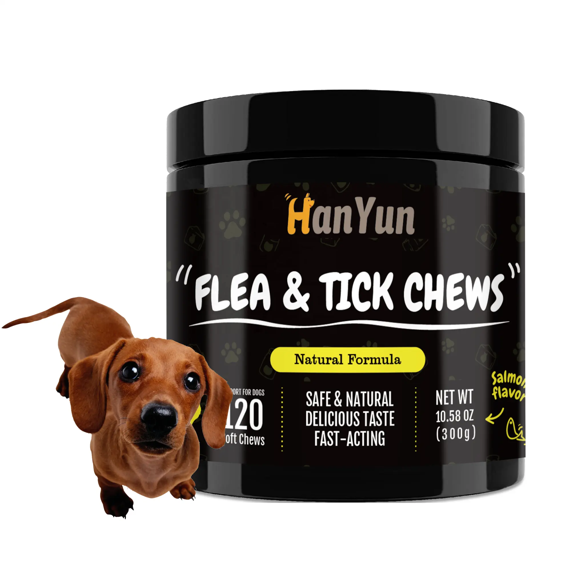HANYUN Private Label Soft Chews Suplemento natural para el control de pulgas y garrapatas para perros Prevención de pulgas y garrapatas Masticar para la salud de la piel del perro