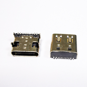 6pin 12pin 16针母c型usb c型充电数据usb c型电缆公电源连接器充电插座