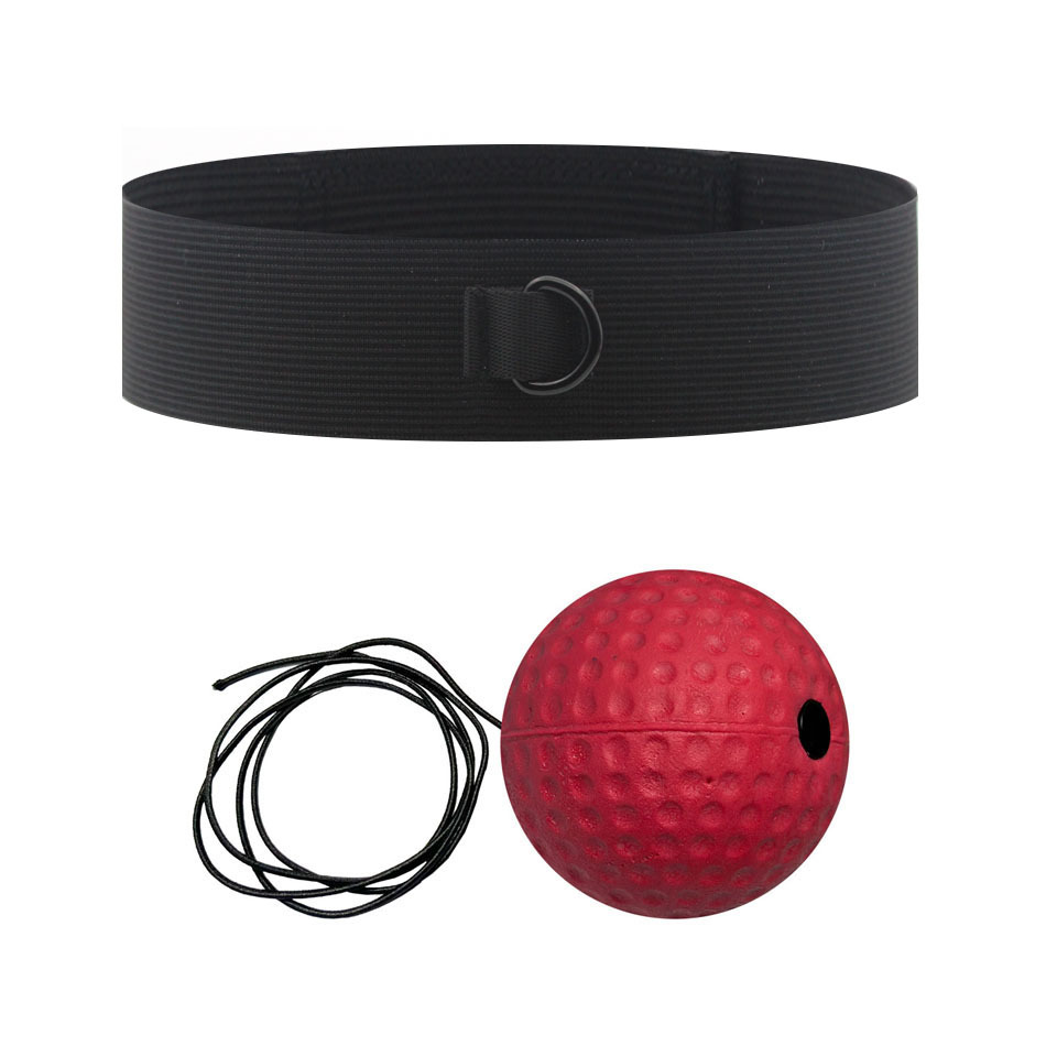 Knitted headband red hard ball