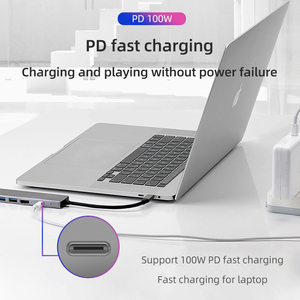 Jumon USB C Hub Dock Station Splitter 5 in 1 Laptop Expander Type C Hub Docking Station interfaccia di rete per Laptop - Product Image 5