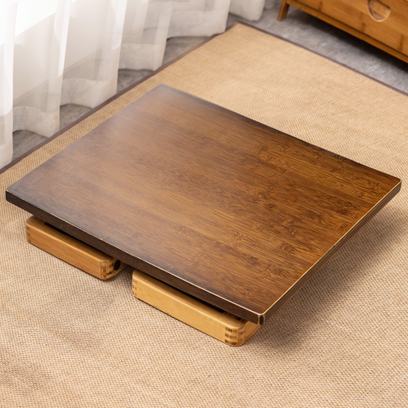 Square folding bay window table, original surface and legs 120*55