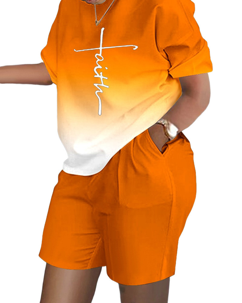 Imprimé dégradé orange