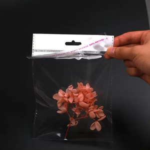 Customized Printing Clear Self Adhesive Hanging <strong>Header</strong> Plastic <strong>Bag</strong> OPP <strong>CPP</strong> PP PE Cellophane Sock Craft Notebook Packaging <strong>Bag</strong> - Product Image 3