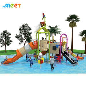 मजेदार समुद्री थीम वाटर पार्क खेल मैदान के उपकरण स्विमिंग पूल के लिए बड़े प्लास्टिक पानी स्लाइड - Product Image 4