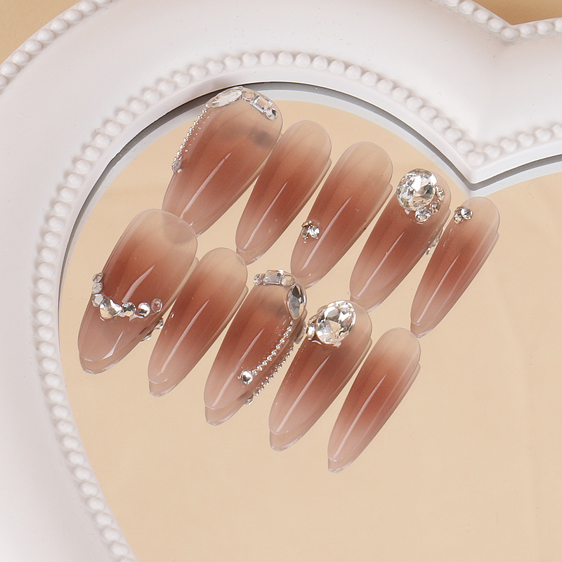 1229 À La Main Ongles M Taille 10 Pièces Boîte