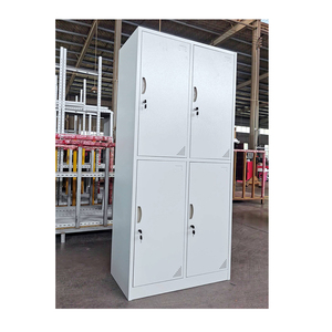 ตู้เหล็กออกกำลังกาย4ประตูพร้อมกุญแจล็อคสีสันสดใสตู้เสื้อผ้าเหล็ก - Product Image 2