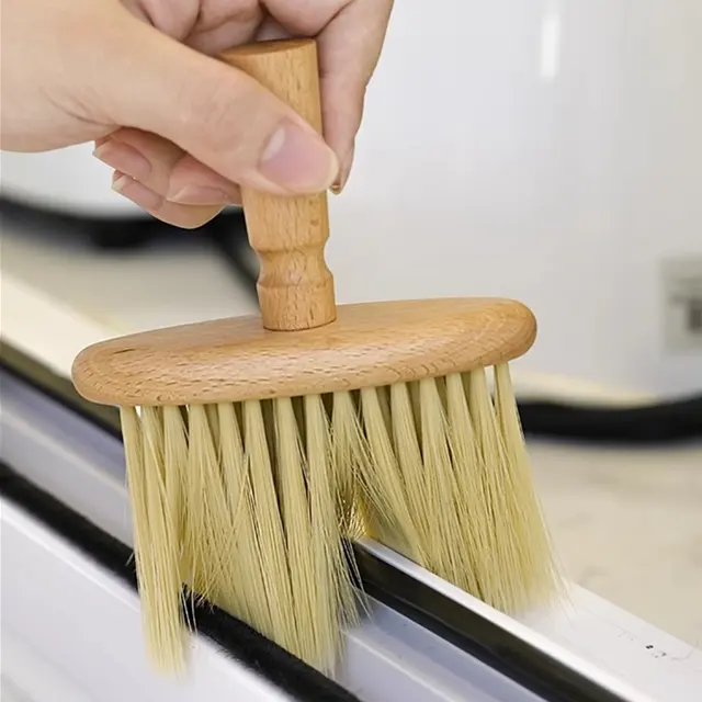 Brosse à fentes en bois fabriquée à la main en usine brosse de nettoyage Conner à poils doux