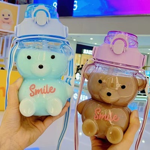 1300mlビッグサイズ容量プラスチックアニマルクールジュースかわいいカワイイクリアベア形ドリンクウォーターボトル子供用