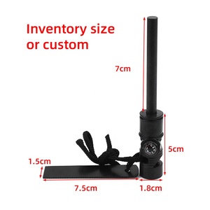 Survival ateş başlatıcı acil ateş başlatıcı Ferro çubuk kiti magnezyum çubuk 5-in-1 ateş başlatıcı, pusula düdük ile Ferro çubuk kiti - Product Image 5