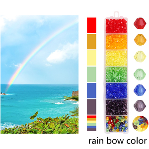 Zhubi 7 Grids <strong>Czech</strong> Crystal Bicone <strong>Beads</strong> Set 700Pcs Wholesale Original Colors <strong>4MM</strong> Bicone Glass <strong>Beads</strong> for Jewelry Making