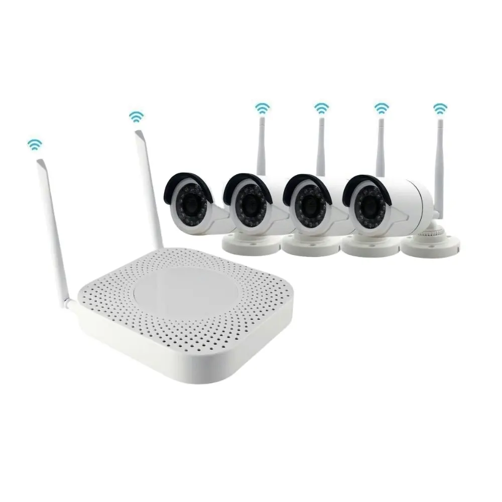 SACAM-cámara IP de seguridad CCTV, Kit de cámara inalámbrica de 4 canales, NVR, Wifi, NVR, 1080P