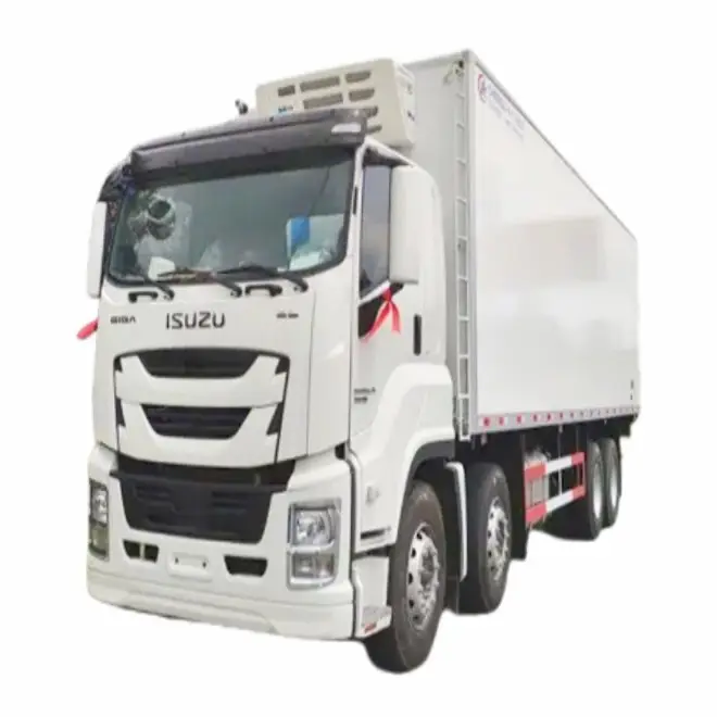 Isuzu 8*4 Xe Tải lạnh hạng nặng Nhật Bản 40 tấn tủ lạnh xe tải chở hàng với xe tải nhỏ nhiệt