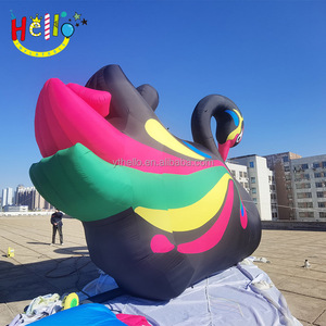Trang trí ngoài trời quảng cáo <span class=keywords><strong>Inflatable</strong></span> động vật tùy chỉnh khổng lồ Đen <span class=keywords><strong>Inflatable</strong></span> thiên nga - Product Image 5