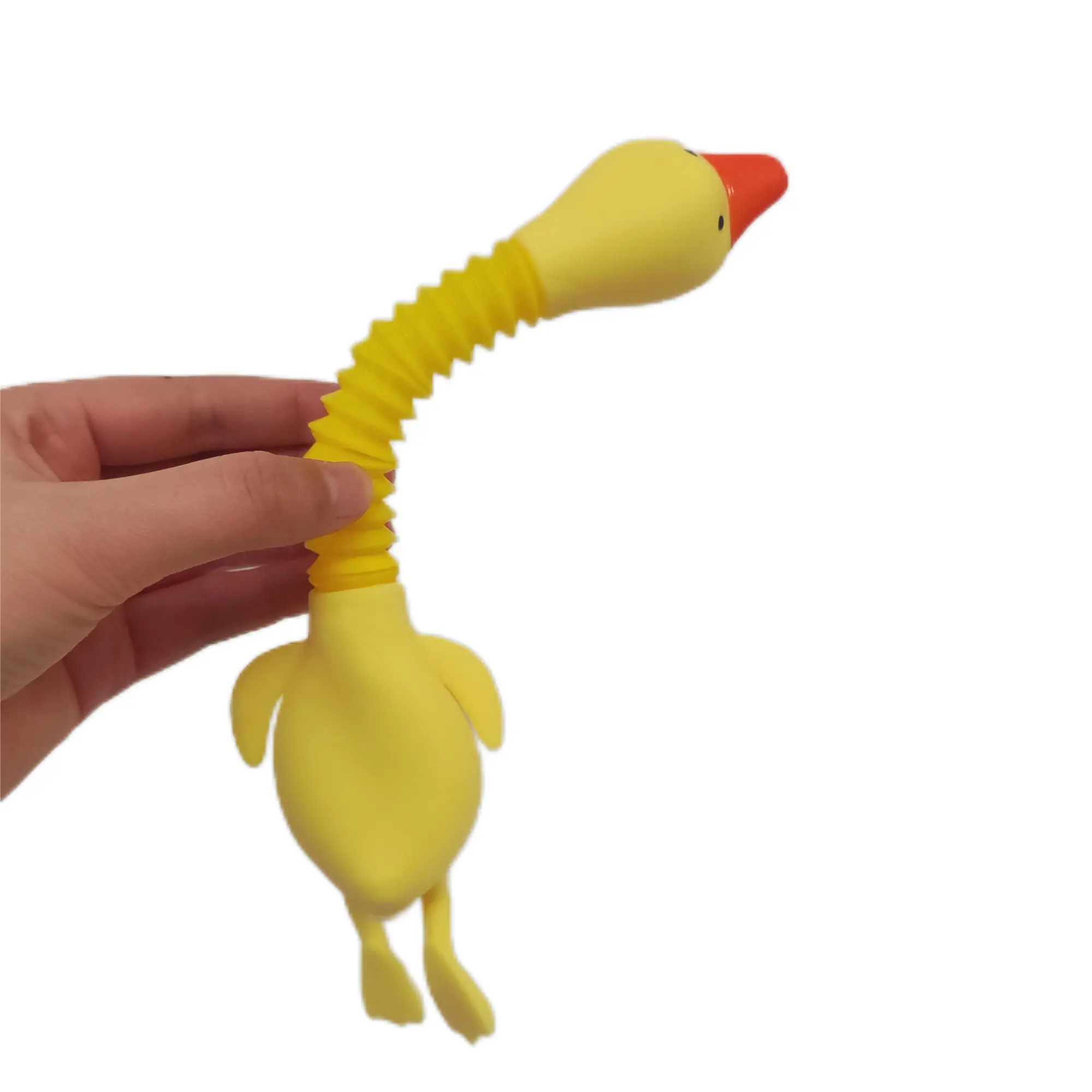 Enfants Cadeau Pop Tube Drôle Roman Fidget Jouets Extensible Squeeze Faire un Son Mignon Petit Canard Jouets