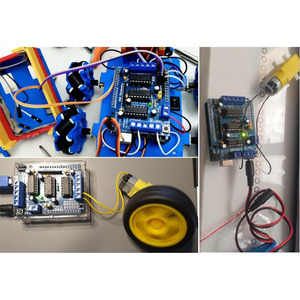 DIY deneyleri ve modüler projeler için Arduino ve ahududu PI için L293D DC step Motor sürücü kalkanı