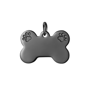 Thép không gỉ khắc pawprint xương tag chân không mạ kim loại vật nuôi ID tag khoảng trống cho vật nuôi Vòng cổ - Product Image 3