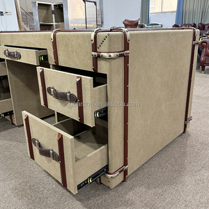 Tom <span class=keywords><strong>Richards</strong></span> Thiết Kế Công Nghiệp Phong Cách Cổ Thân Cây Du Lịch Văn Phòng Cổ Điển Bàn Với Ngăn Kéo - Product Image 4