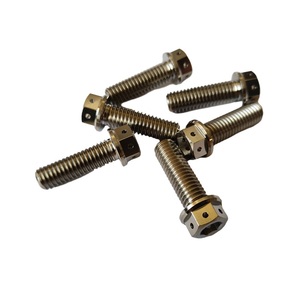 高强度定制六角法兰GR5 Ti-6al-4v钛紧固件钛螺栓摩托车用钛螺钉 - Product Image 2