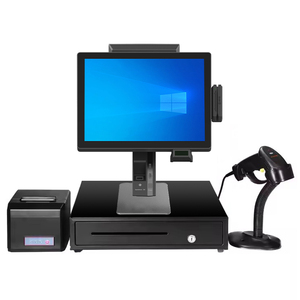 Caja registradora todo en uno, máquinas Pos, pantalla táctil de escritorio de 15,6 pulgadas, sistema Pos Android con escáner de código QR, huella dactilar - Product Image 1