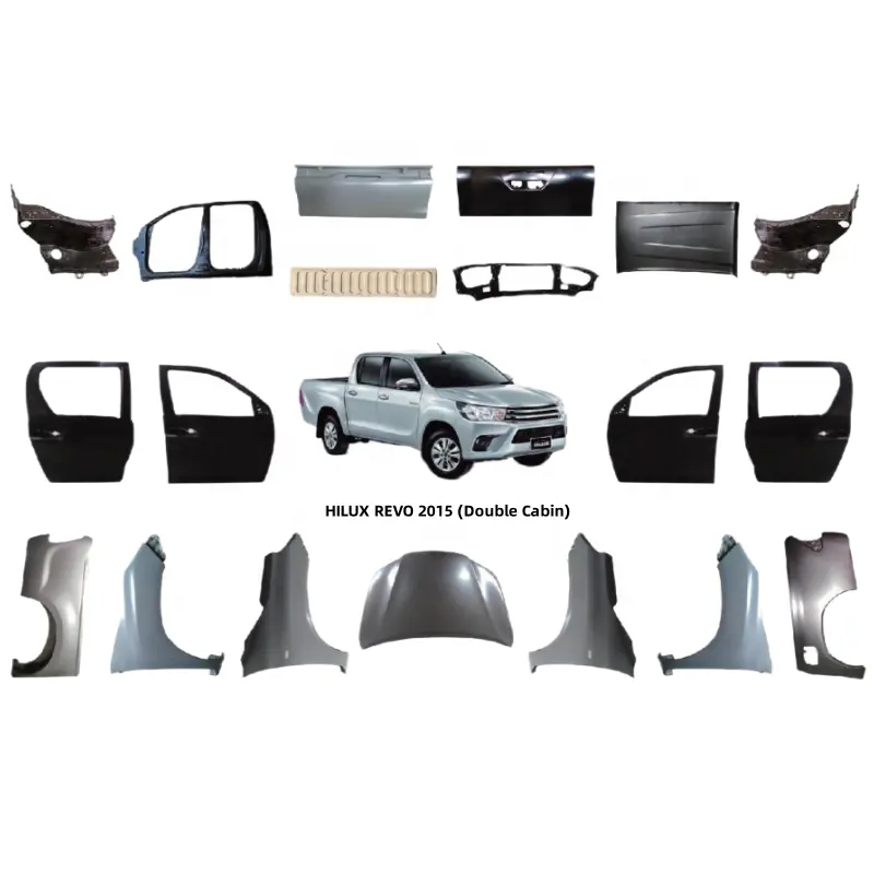 Toyota Hilux Vigo 2005 2011 2015 Hood Fenders Portas Tail Gate Tampas de tronco Peças automotivas Auto partes do corpo Hilux auto peças