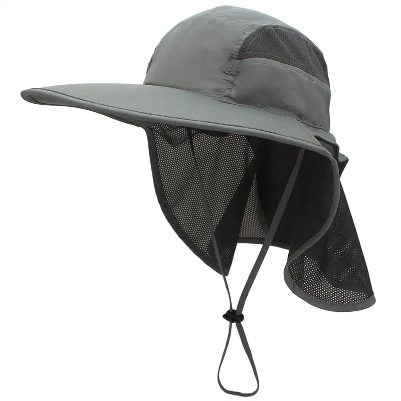 Sun Shade Hat Cap Caminhadas Pesca Outdoor Wide Brim Proteção UV Respirável Umidade Wicking Impermeável Unisex Verão Adultos L91