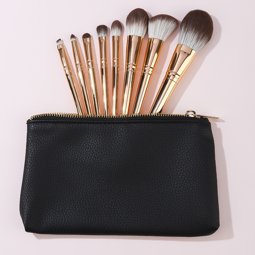 8pcs+black zipper bag