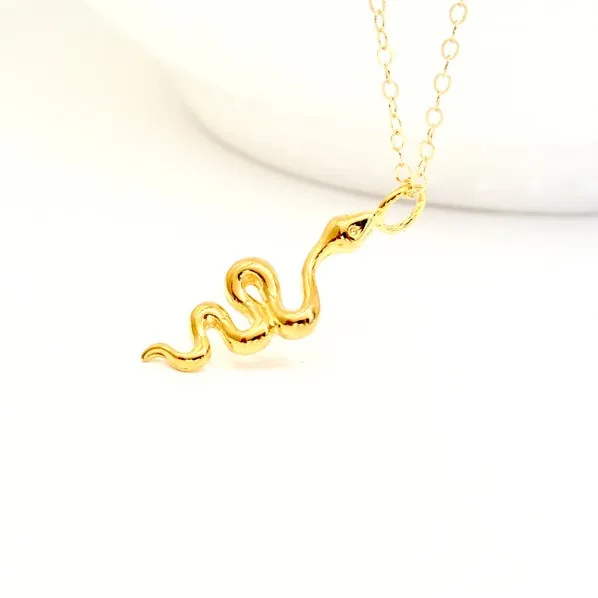 Di personalità di Disegno In Oro Placcato In Acciaio Inossidabile Dei Monili del Serpente Della Collana, Pendente della Collana Del Serpente per le Donne Degli Uomini